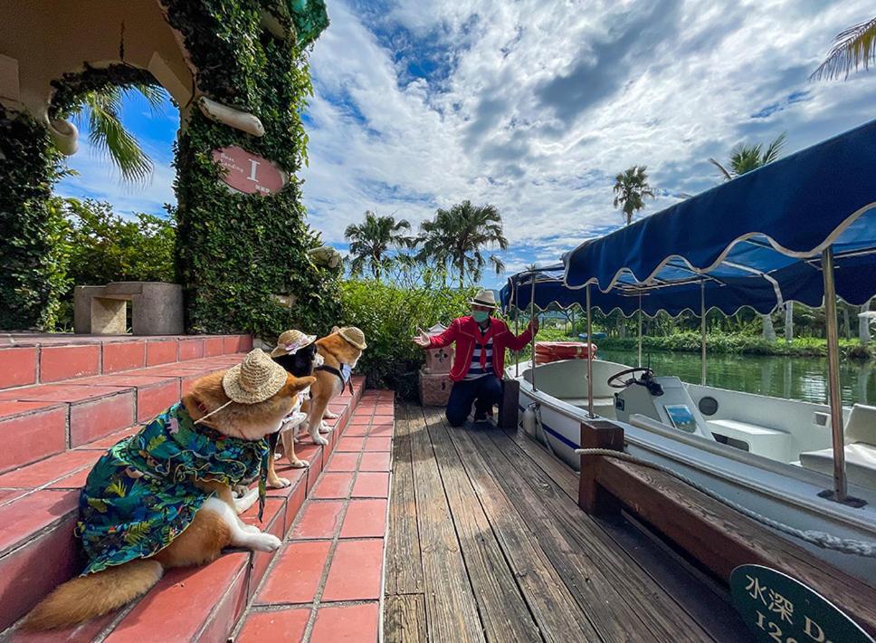 โพรมิสแลนด์ รีสอร์ท&ลากูน โซ่วเฟิง ภายนอก รูปภาพ Dogs on a boat at the park